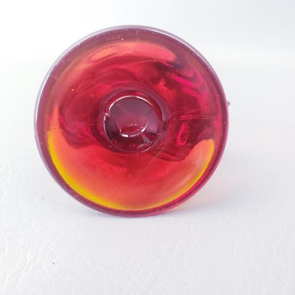MCM Mid Century VIKING Ruby Red Glass EPIC Line DUCK Figure 5" Vintage - Picture 7 of 15